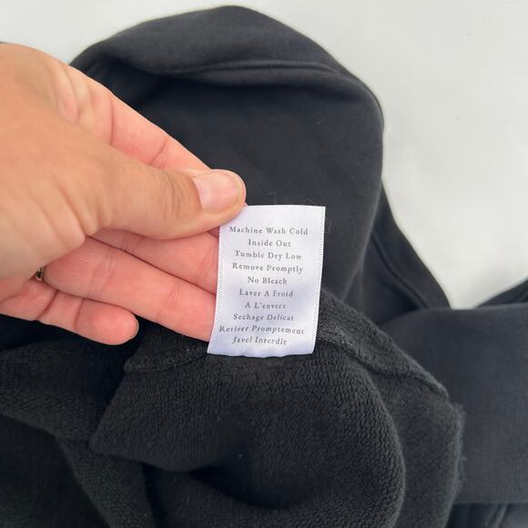 Frank & Eileen Effie Funnel Neck Sweater Black Triple Fleece XS Sweatshirt - Picture 8 of 9